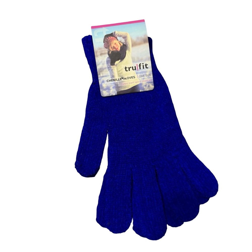 NWT Women’s Trufit Chenille Blue Gloves
